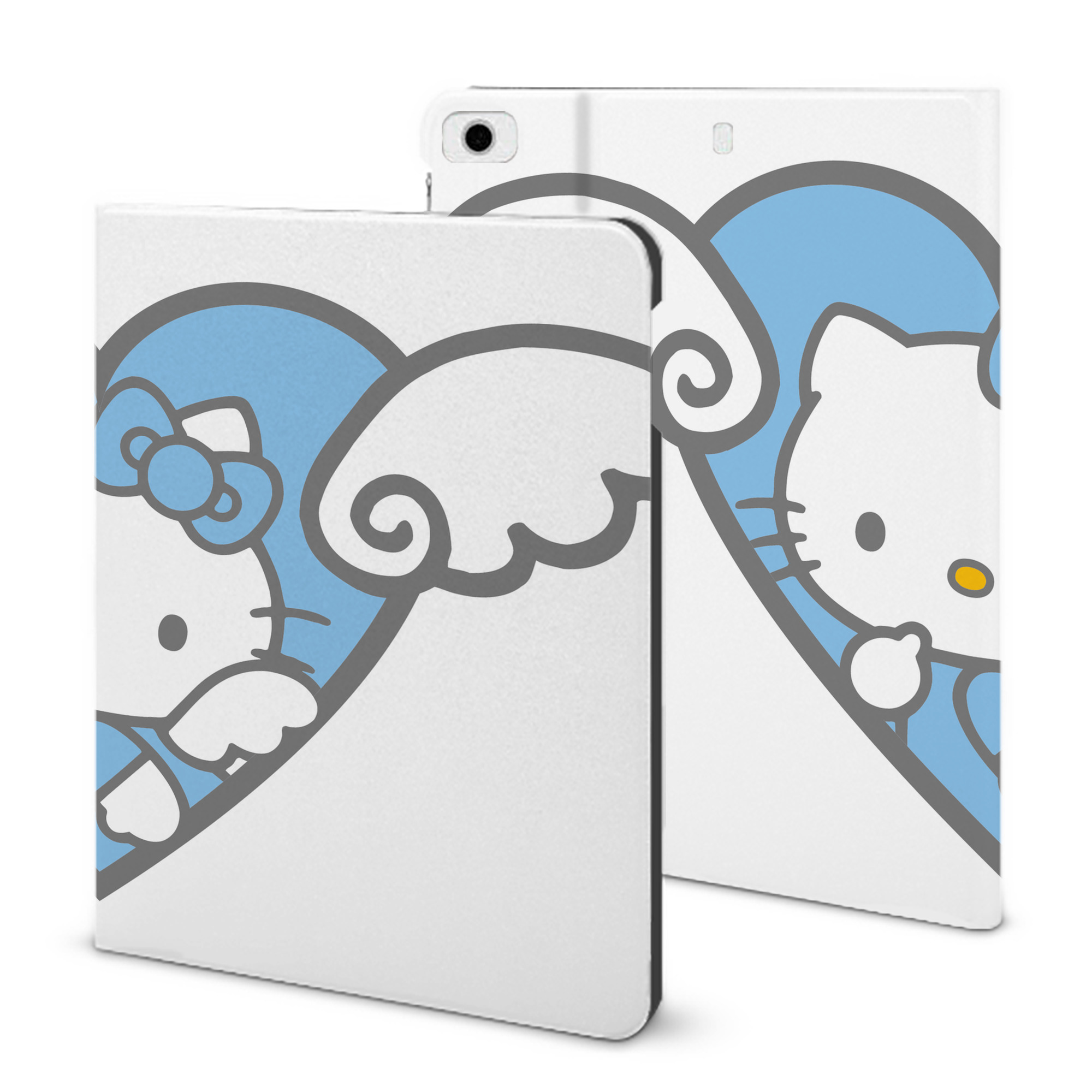 （画像用） Hello Kitty ハローキティ IPad ケース ブック型 PUレザー TPU 耐衝撃 軽量 薄型 ペン収納なし 全面保護 IPad 各モデル対応
